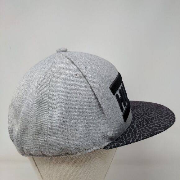Hustle Snapback Hat Gray One Size Adjustable Embroidered 6 Panel Sole Addiction - Picture 4 of 7